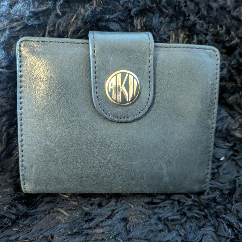 Anne Klein Black Wallet with Gold Accent